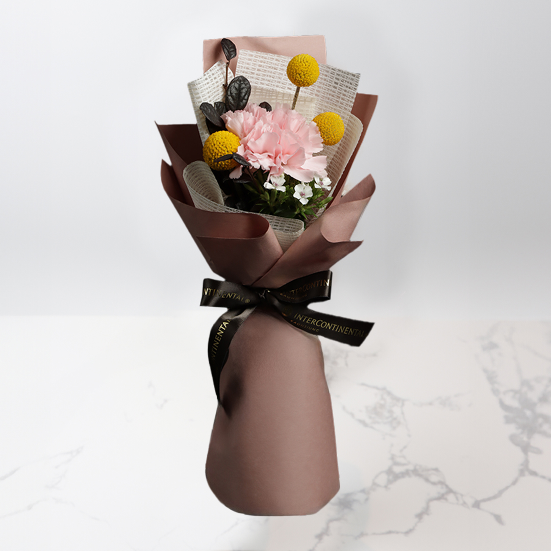 雅緻粉康乃馨鮮花花束