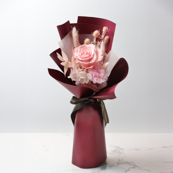 心動甜粉永生花束