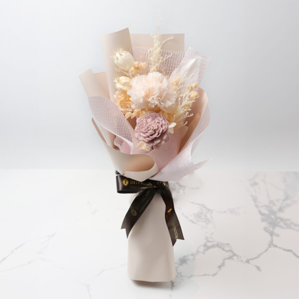 晨曦暖杏康乃馨永生花